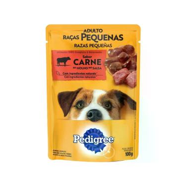 Imagem de Ração Úmida para Cachorro Adulto Sachê - Pedigree Carne ao Molho 100g,