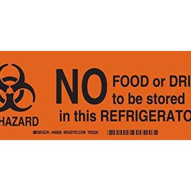 Imagem de Brady 46836 B555 No Food Or Drink, preto/laranja