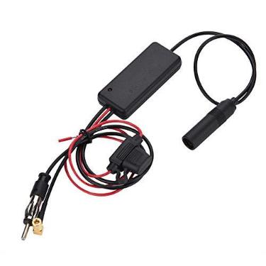 Imagem de Amplificador de sinal de antena de carro adaptador AM FM amplificador de sinal aéreo de carro compatível com sinais DAB, FM e AM