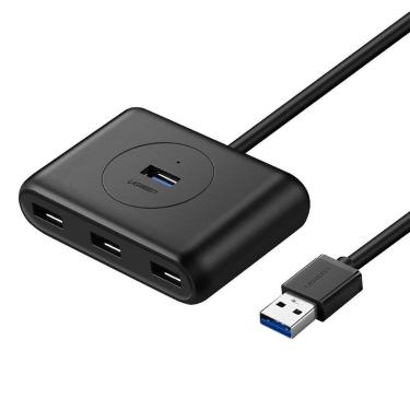 Imagem de Hub usb 4 portas 3.0 com cabo de 50cm preto cr113 ugreen - 20290