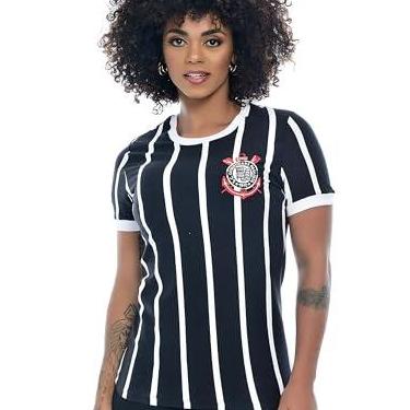 Imagem de Camisa Corinthians Retrô Democracia, Feminina, Preto, G