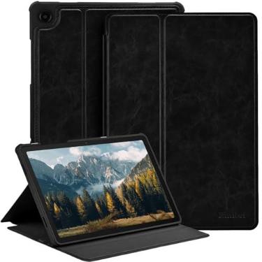 Imagem de Zinibri Capa para tablet Samsung Galaxy Tab A9 Plus/A9+ 5G 2023 2024 SM-X210/X216/X218, capa protetora fina de couro PU compatível com Galaxy Tab A9+ Plus, preta