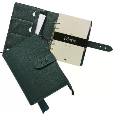 Imagem de Agenda Meu Diário Couro 233-R Raffai Couros, Verde Escuro