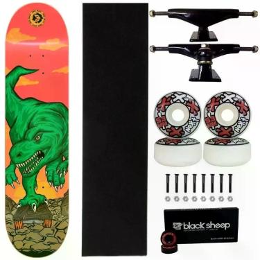 Imagem de Skate Cisco Montado 8.0 Roda Next 53mm Abec 15 Black Sheep Cor:Verde, 