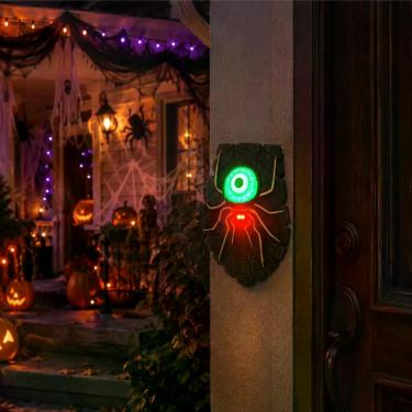 Imagem de Campainha Mexe Olho Mágico Decoração Halloween Som Luz - Genérico