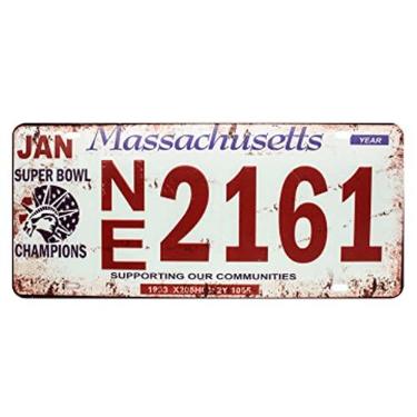 Imagem de Placa de Carro Decor em Madeira State Route - Massachusetts