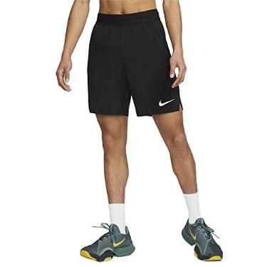 Imagem de Nike Short de treino masculino Pro Dri-FIT Flex Vent Max de 20 cm, Preto/branco, P