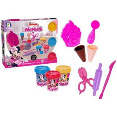 Imagem de Kit Massinha Disney Junior Minnie Doceria Cotiplas - com Forminhas