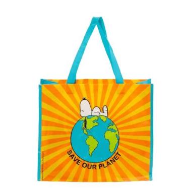 Imagem de Candybay Bolsa Sacola Retornável Snoopy - Branco - 41cm x 35cm x 18cm - Polipropileno - Resistente à Água - Crianças