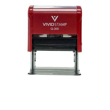 Imagem de Carimbo de borracha de auto-tinta básico e vazio, Vermelho, 3/4" x 1-7/8" Large