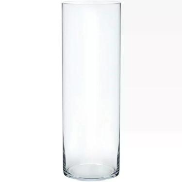 Imagem de Vaso Vidro Cilindro Grande Comprido 50X20 Cm Transparente