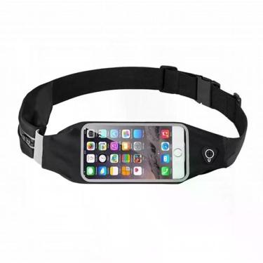 Imagem de Pochete Cinto Porta Celular Fitness Corrida Até 4,7 Pol Impermeável Preto