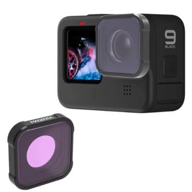 Imagem de Filtro Lente Magenta de Mergulho para GoPro 9, 10, 11 e 12 Black