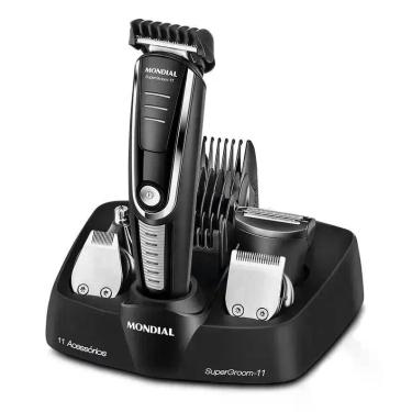 Imagem de Aparador De Pelos Super Groom 11 Bg05 Mondial, Preto e Prata, Bivolt