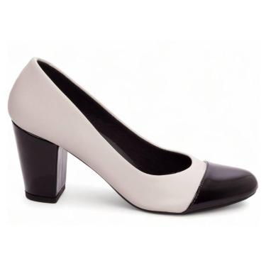 Imagem de Sapato Scarpin Feminino Boneca Bico Redondo - Off White - Torricella, 