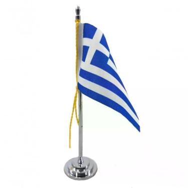 Imagem de Mini Bandeira De Mesa Da Grécia 15 Cm Poliéster
