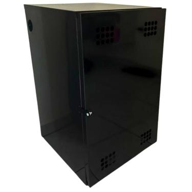 Imagem de Gabinete para Segurança de Gás P/ 1 Botijão - Porta Furada Preto - Vid