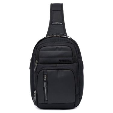 Imagem de Bolsa Transversal Primicia Shoulder Bag Mochila Masculina, U, Preto