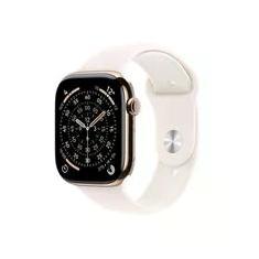 Apple Watch Series 11 GPS + Cellular, Caixa Dourada de Titânio de 46 mm, Pulseira Esportiva Blush-clara, Tamanho M/G - MFD64AM/A