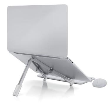 Imagem de Suporte para Notebook OCTOO LiteStand Note, Dobrável, Portátil e Pronto para Usar, Compatível com Notebooks de até 15,6" - Ice Silver