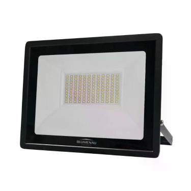 Imagem de Refletor Blumenau De Led Slim 100w Preto Bivolt 6500k Luz Fria