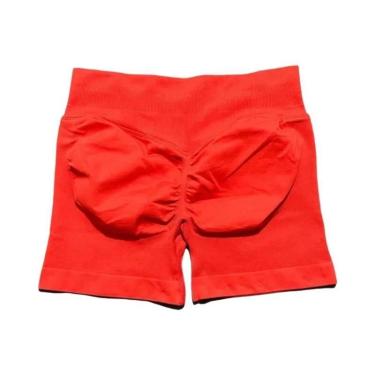 Imagem de Shorts De Yoga E Corrida Femininos De Cintura Alta Sem Costura, Elásti