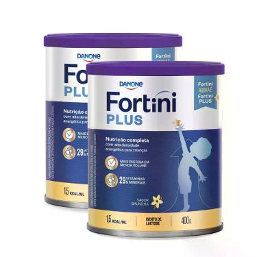 Imagem de Kit 2 Fortini Plus Pó Baunilha 400g
