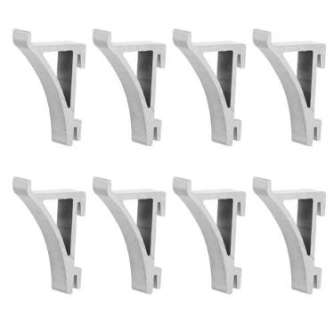 Imagem de Luxshiny 8 Clipes De Prateleira De Alumínio Para Geladeira Ganchos De Fixação Para Freezer Suporte Para Prateleira De Geladeira Design Que Economiza Espaço