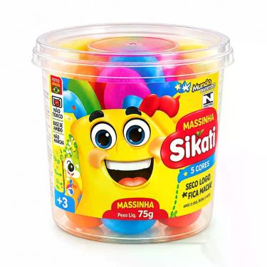 Imagem de Massinha Colorida 75g 5 Unidades Não Tóxica Crianças de Modelar Desenv