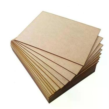 Imagem de Chapa Placa Mdf 3mm (27cm X 18cm) 50peças A4