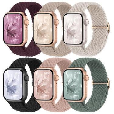 Imagem de Pulseiras elásticas trançadas compatíveis com Apple Watch 38-49 mm - K
