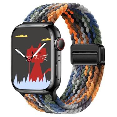Imagem de Yaber Pulseira trançada compatível com relógio Apple 38 mm, 40 mm, 41 mm, 42 mm, 44 mm, 45 mm, 46 mm, 49 mm, para Apple Watch séries 10 9, 8, 7, 6, 5, 4, 3, 2 e 1, Ultra 2 1 SE (camuflagem, 38 mm/40