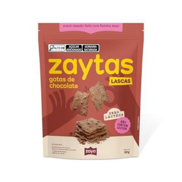 Imagem de Zaytas Gotas de Chocolate, Lascas - Zero Lacteos - 80g, Barra