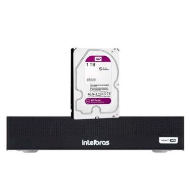 Imagem de Dvr Gravador Digital de vídeo Intelbras MHDX 3008-C 5MP Lite com 8 Canais Detecção de veículos e pessoas + HD Purple 1TB