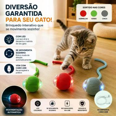 Imagem de Bola Interativa BUPPY PET  Brincadeira e Movimento para Cães e Gatos -