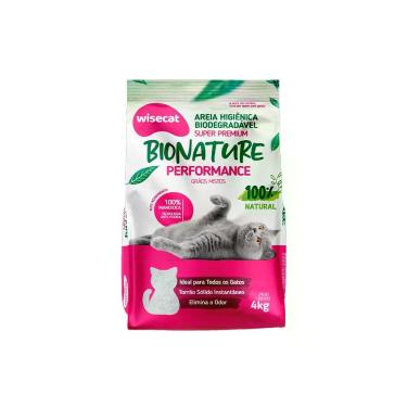 Imagem de Areia Granulada Mandioca Bionature Performance Wisecat 4kg Peso:4,0kg,