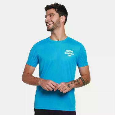Imagem de Camiseta New Balance Sport Left Chest Masculina, Azul, P