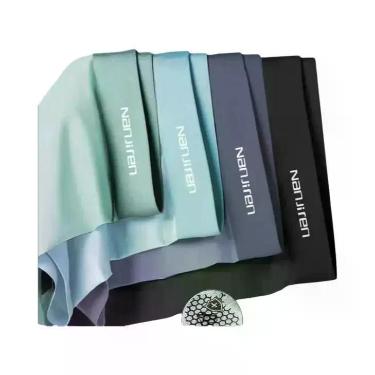 Imagem de Cuecas Boxer Masculinas De Seda Gelada Com Malha, Kit Com 4 Peças, Sex
