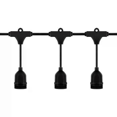Imagem de Cabo Porta-lâmpadas Hang Stella Para 8 Lâmpadas E27 5,5 Metros Bivolt - Preto