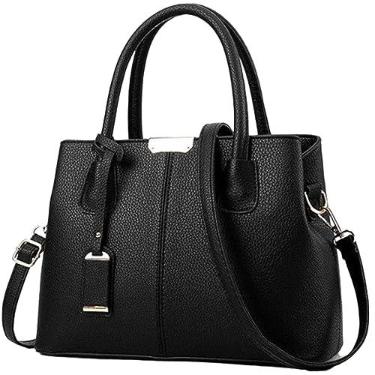 Imagem de Bolsa Feminina Couro Plutônio Bolsa de Ombro Mão Morashop (Preto)