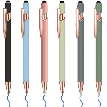 Imagem de Lragvtbk Canetas esferográficas azuis com stylus, 6 unidades, 14 cm