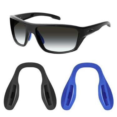 Imagem de Mryok 2 pares de almofadas de nariz de substituição para óculos de sol Oakley Crossrange Split Time OO4129 – ajuste asiático azul e preto