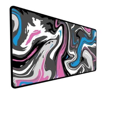 Imagem de Mouse Pad Gamer Extra Grande Speed Anti Derrapante Profissional Desk Pad Large Wide 120X60 - Abstract Rosa