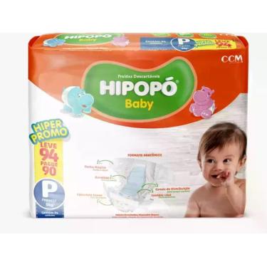 Imagem de Fralda infantil Hipopo Hiper 1 Pacote Tamanho P - 94 Unidades