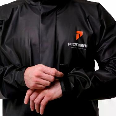 Imagem de Conjunto Capa De Chuva Calça E Jaqueta Com Capuz Gola Bolso Interno Di
