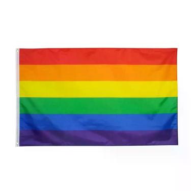 Imagem de Bandeira Lgbt Gls Gay Arco Iris Tamanho 60 x 90 Cm - NADJA
