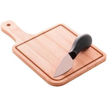 Imagem de Conjunto Faca para Queijo e Tábua de Bambu com Pegador Lyor