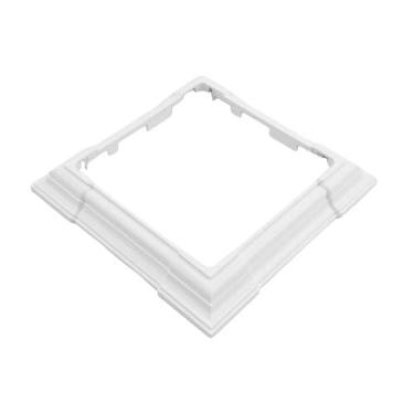 Imagem de Saia de vinil de PVC branco com 4 peças ajustável (anel de acabamento) para postes de 7,6 cm até 16,5 cm | Embalagem única | AWPT-WRAPTRIM4PC-ADJ