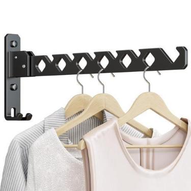Imagem de Escorredor de roupas montado na parede dancrul Matte Black