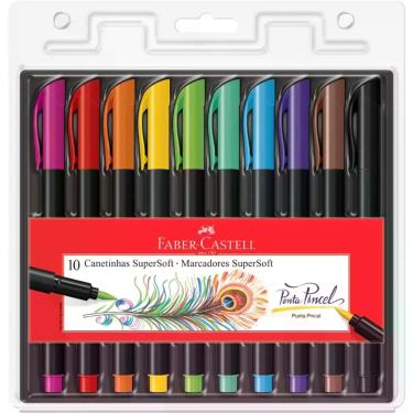 Imagem de Caneta Hidrografica Supersoft BRUSH 10 Cores - FABER-CASTELL